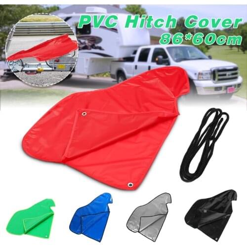 Red Black Blue Grey Universal Caravan Hitch Cover Waterproof Dustproof Trailer Tow Ball Coupling Lock Cover For RV Motorhome