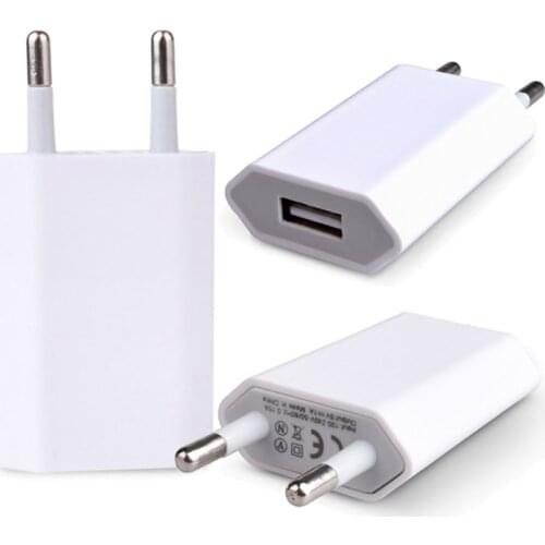USB Charger 5V1A Universal Portable Travel Wall Charger Adapter for Samsung Mobile Phone Charger for iPhone Laptop EU/US Plug