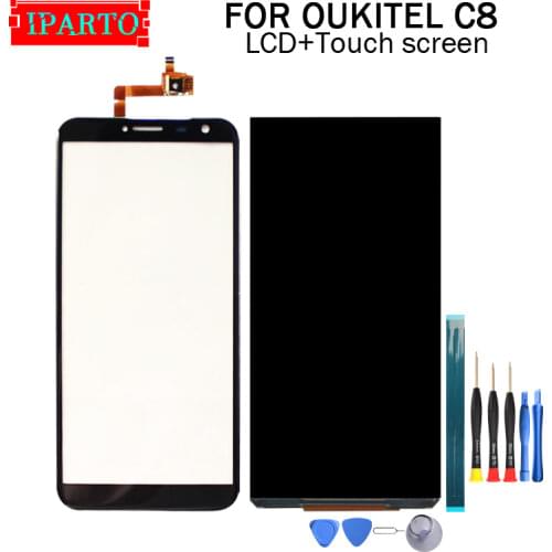 5.5 inch for OUKITEL C8 LCD Display+Touch Screen Digitizer Assembly 100% Original New LCD+Touch Digitizer for OUKITEL C8