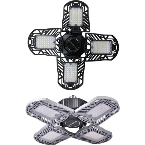 2021 New 100W LED Garage Lights, Adjustable Four Leaf Garage Working Light Ceiling Light