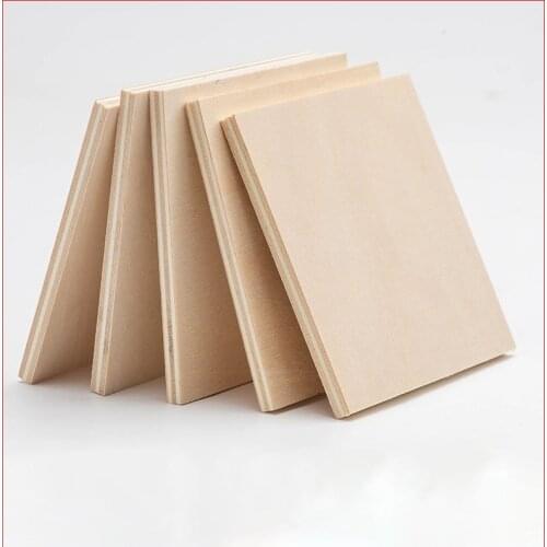 30pcs 100mm Wooden Pieces Slices Wood Round Square Blank for Children DIY Painting Wood Chips Wooden DIY Ornaments