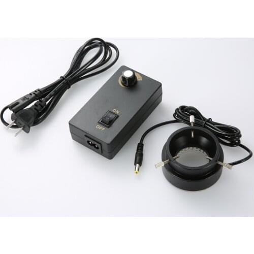 96 Lamp Beads Inner Diameter 50MM Ring Adjustable Brightness LED Light Source for Monocular Microscope