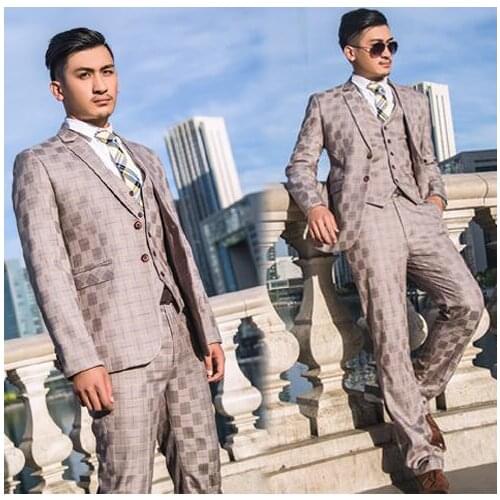 England plaid clothes men suits designs masculino homme terno stage costumes for singers jacket men blazer star style fashion