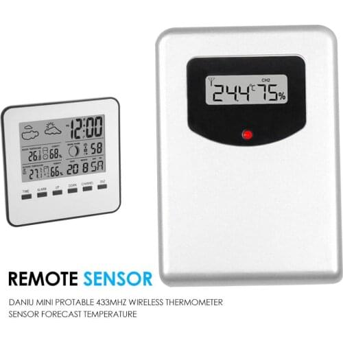 433MHz Remote Digital Wireless Thermometer Sensor Humidity Wall-mounted or Desktop Brackets Practical Hygrometer Monitor