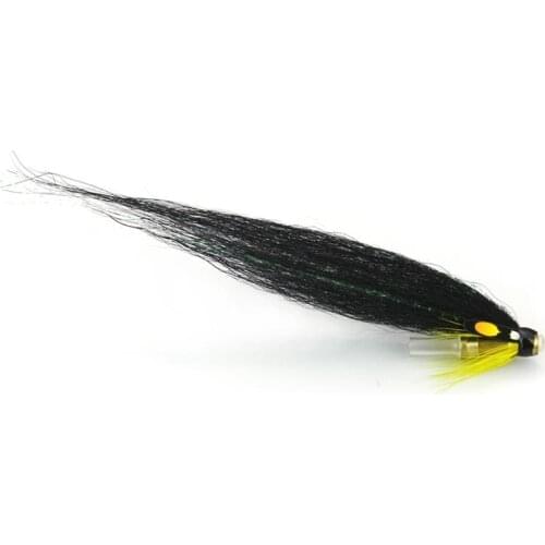 Black Yellow Monkey Loop Bottle Tube Fly Salmon Sea Trout Flies (8-pack)