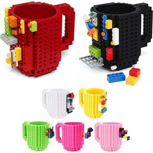 Enlighten 350ml DIY Building Blocks Toy Milk Cups Coffee Mugs Compatible Legoings Creative Kit for Children Birthday Gifts Styl