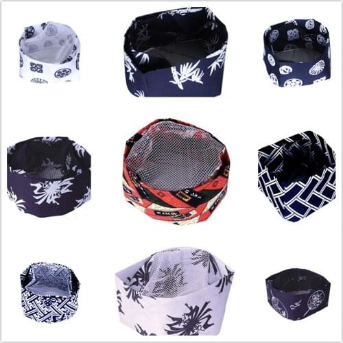 Free Shipping Japanese Restaurant Sushi Bar Chef/Cook Hat, Mesh Top Sushi/Sashimi Cooks Hat, Chinese Letter Yu