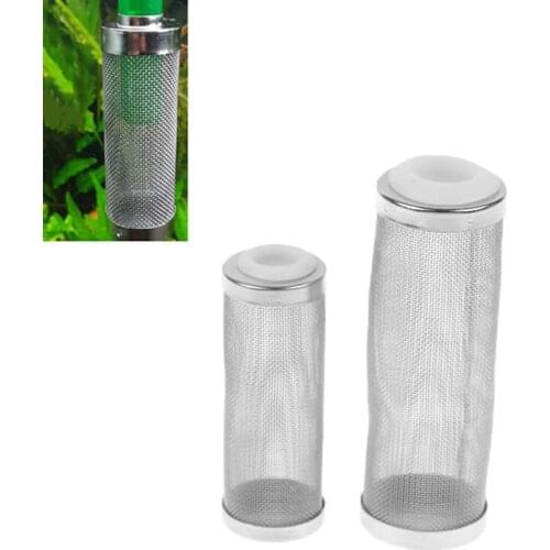 Fish Tank Filter Stainless Steel Inlet Case Mesh Shrimp Nets Cylinder Filters