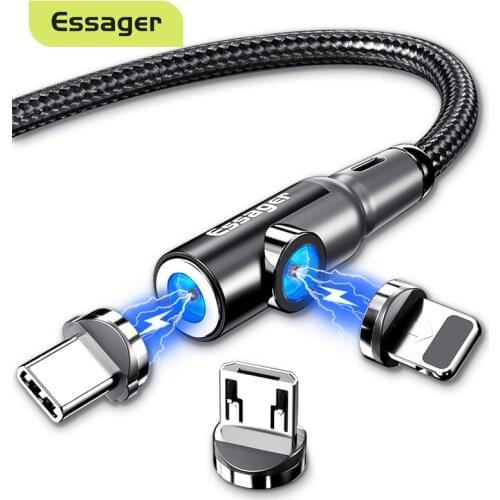 Essager Magnetic Cable Micro USB Cable For iPhone Xiaomi Samsung Fast Charging Charger Mobile Phone Magnet Type C Wire Cord