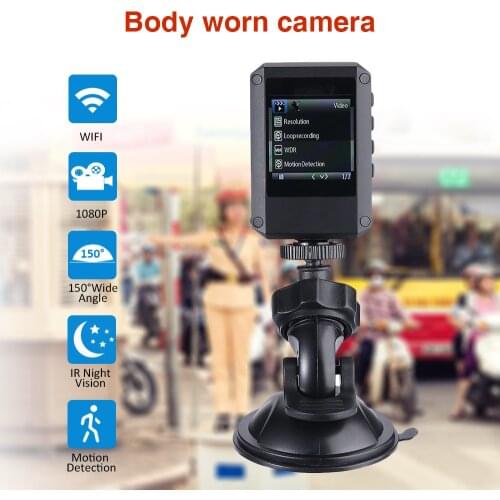 Body Worn Camera HD 1080P IR Night Vision Car DVR Video Security Cam IR Night Vision Wearable Mini Camcorders Police Camera