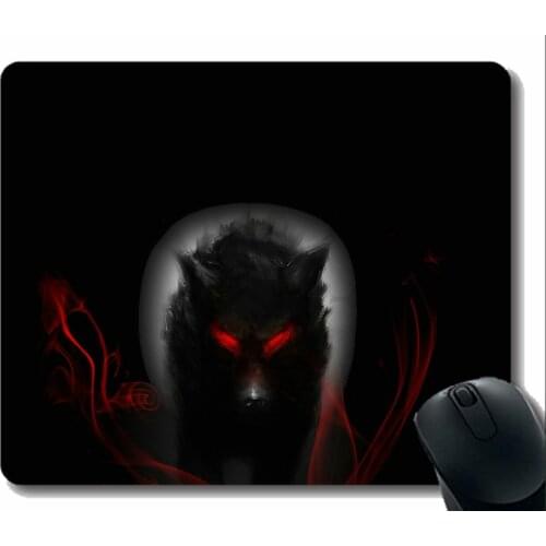 Mouse Pad Non-Skid Natural Rubber Rectangle Mouse Pads,Animal wolf high Rubber Large Mouse pad Mat
