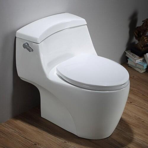 New European hotel side press ceramic water-saving jet siphon seat toilet