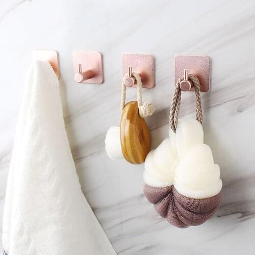 New Wall Decor Storage Hooks Coat Clothes Keys Hangers Behind Door Hat Bags Organizer Hangers Punching-free Wall Hangers Shelves