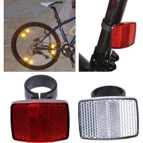 Bicycle Bike Handlebar Reflector Reflective Front Rear Warning Light Safety Lens