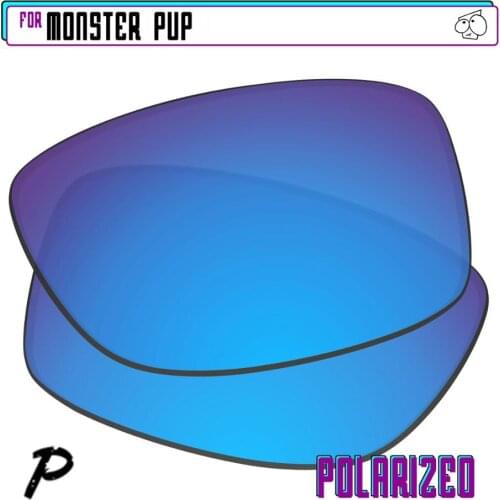 EZReplace Polarized Replacement Lenses for - Oakley Monster Pup Sunglasses - Blue P