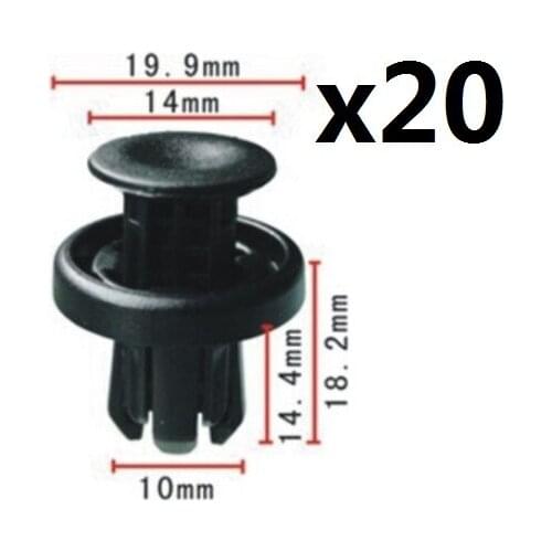 20pcs For Honda The 9th generation Acord Bumper buckle / Nylon Retainer Clip B130