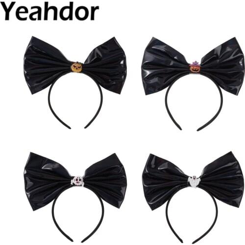Halloween Party Roleplay Props Handwear Big Bowknot Cute Anime Cosplay Headband Costume Accessories Pumpkin Ghost Headband
