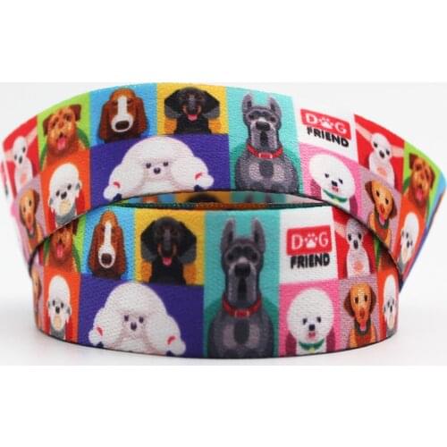 Cute Dog Print Lanyard Ribbon Badge Id Lanyard/mobile Phone Strap/key Chain with Keychain Neck 10mm/16mm/20mm/25mm/35mm