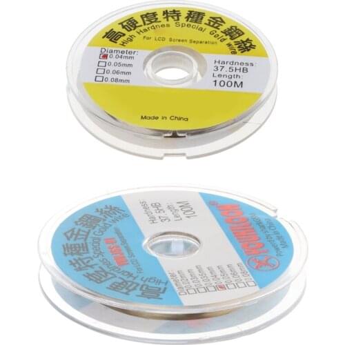 100m Alloy Gold Molybdenum Wire Cutting Line LCD Display Screen Separator Repair
