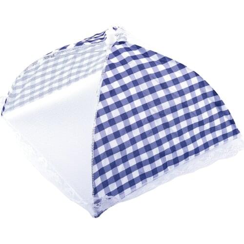Collapsible Food Umbrella Cover Pop Up Dome Mesh Fly Wasp Insect Net BBQ Kitchen Blue