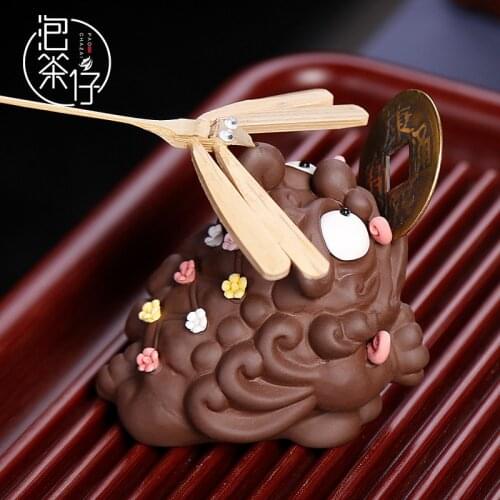 Three pure purple sand tea for her pet toad all fine furnishing articles in plutus personality tea tea table decoration