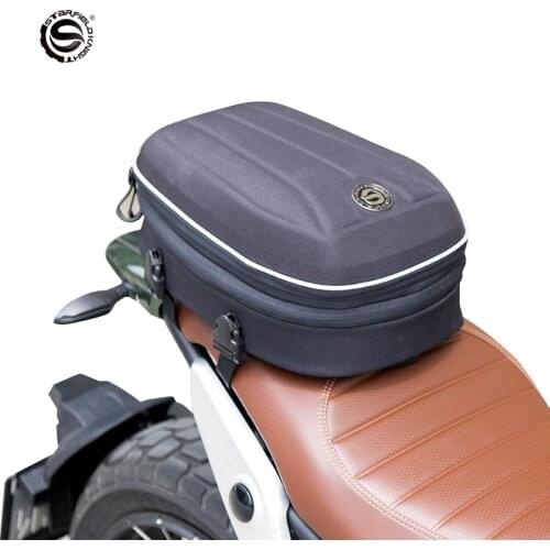 Large Capacity Waterproof Motorcycle Tail Bag Multi-functional Durable Rear Seat Bag Backseat Pack Motor Helmet Bag Backpack