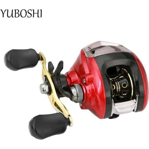 YUBOSHI Brand Baitcasting Fishing Reel 6.3:1 High Speed 10+1BB Ball Bearings 8KG Drag Power Fishing Coil Yellow/Red