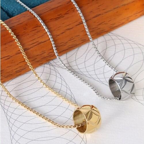 Irregular Retro Design Rhombic Necklace for Women Titanium Steel French Girl Teen Choker Chain Jewelry Trendy Collier Wholesale