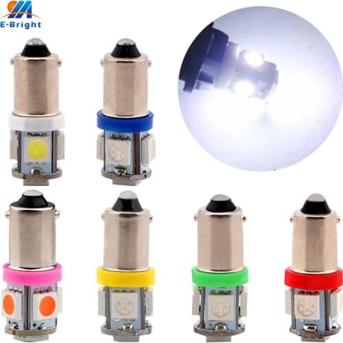 10PCS BA9S LED Bulbs T4W T11 Dome Map Lights 12V 24V For Car Trucks BA9 1895 1891 64111 Interior Lamps 5050 5SMD Pink Side Lamps