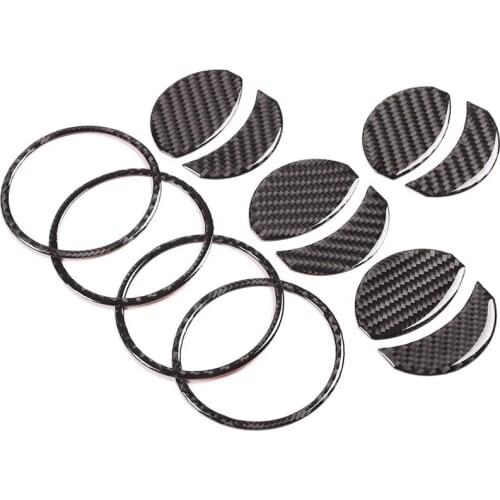 12Pcs for Toyota Tacoma 2015-2020 Car Center Air Conditioning Outlet Vent Trim Cover Carbon Fiber Sticker Accessories
