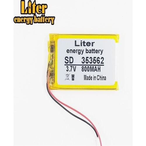 3.7V,800mAH,353562 PLIB; polymer lithium ion / Li-ion battery for GPS,mp3,mp4,mp5,dvd,bluetooth,model toy mobile bluetooth