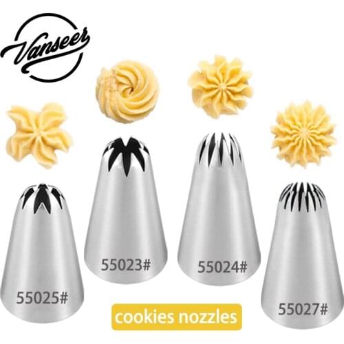 4Pcs Cookies Icing Piping Nozzles Tips Sphere Ball Cake Decoration Tools Kitchen Pastry Cupcake Baking Pastry Tools Russian tips