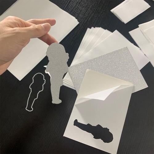 6*8.5 Inch 10 Sheets/pack Clear Double Sided Adhesive Sheets for Diy Sticker Card Making Embossing Stencil Photo Albums Decorate