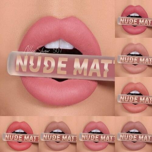 Allen Nude Matte Nude Makeup Is Matte Lipstick, Natural Lip Glaze Is Not Easy To Drop Velvet Lipstick Lip Gloss