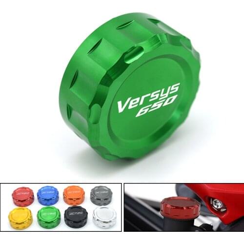 For Kawasaki VERSYS650 VERSYS 650 Motorcycle CNC Aluminum Rear Brake Fluid Reservoir Cover Cap