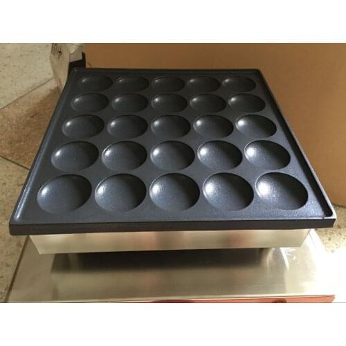 Free Shipping 25 Pcs Commercial 110v 220v Dutch Poffertjes Mini Pancakes Maker Machine Baker Plate