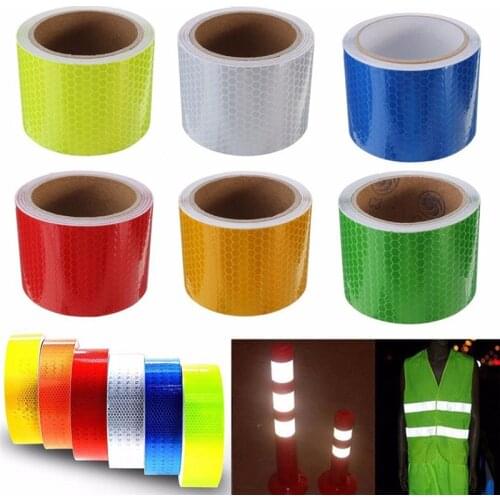 Safety Caution Reflective Tape Warning Tape Sticker Self Adhesive Tape 5cm X 1M Stripes