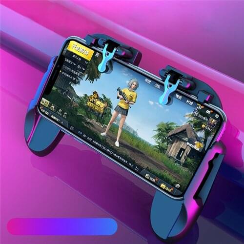 L1R1 Games Trigger Mobile Phone Controller with Cooling Fan for iphone pubg Gamepad Fire Button Aim Key Shooter Controller