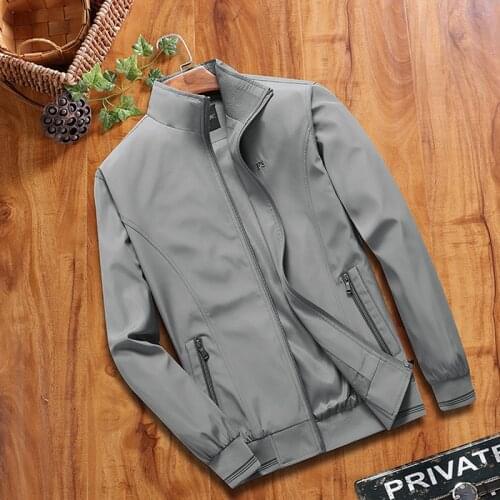 Mens Thin Mens Jackets Stand-collar Jackets Regular Casual Spring and Autumn Breathable and Comfortable Mens Tops