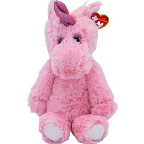 New 12''30CM Ty Beanie Big Eyes Soft Plush Stuffed Pink Unicorn Collection Doll Toy Child Birthday Christmas Gift with Heart Tag