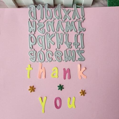 New Lowercase alphabet metal cutting die mould scrapbook decoration embossed photo album decoration card making DIY handicrafts
