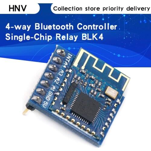 NEW 4-way Bluetooth controller Bluetooth module mobile phone APP control switch single-chip relay BLK4