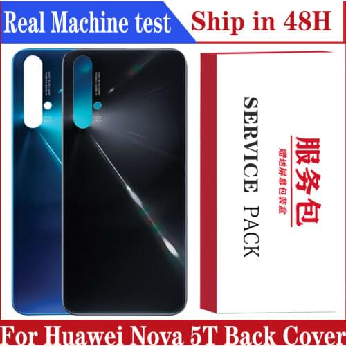 Original Back Housing Replacement for Huawei Nova 5T Back Cover Battery Glass with For Huawei Nova 5t Battery Cover