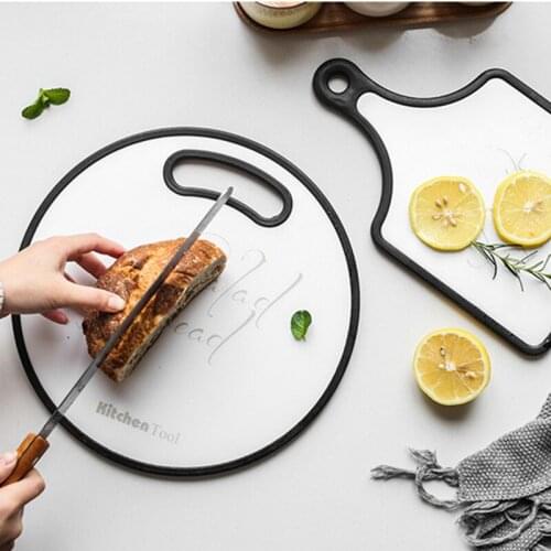 Plastic Nordic Kitchen Chopping Blocks Round Non-slip Tool Frosted Cutting Board Kitchen Vegetable Food Chopping Board