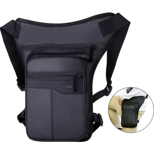 Men Thigh Bag Waist Pack Waterproof Fanny Packs Outdoor Riding Motorcycle Crossbody Hip Belt Bag Shoulder Bags Travel Chest Pack