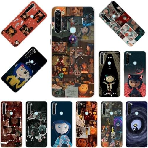 Coraline The Secret Door Clear Soft TPU Phone Case For Xiaomi Redmi 8 9 7 9A 9C 7a 6 6A K20 K40 9T Note 10 9 8T 7 6 Pro 9s Cover