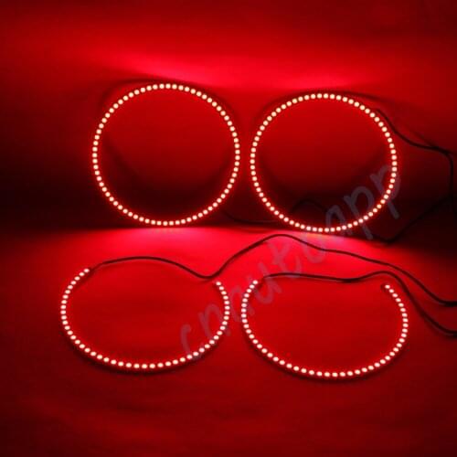 RGB Angel Eyes Multi-Color LED Ring Turnning Light DRL Car Headlight Taillight Angel Eyes For Dodge Ram 2007