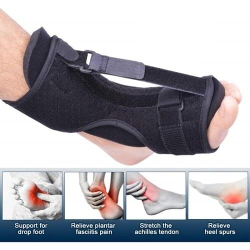 Adjustable Plantar Fasciitis Night Foot Splint Drop Orthotic Brace Elastic Dorsal Night Splint