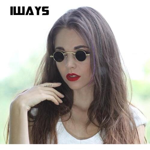 Sunglasses women men punk round sunglasses brand designer fashion female male Multicolor Sun Glasses Cool Retro eyewear uv400