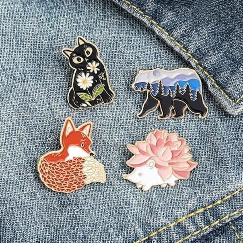 Spriboom Brooches With Cats For Clothes